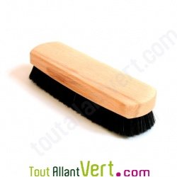 Brosse � reluire chaussures crin noir, 17 cm