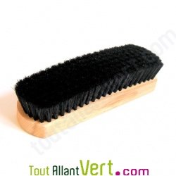 Brosse � reluire chaussures crin noir, 17 cm