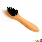 Brosse  cirer en bois de htre et crin de cheval, 18 cm