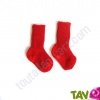 Chaussette enfant 100% pure laine vierge, rouge, nouveau n, pointure 15/16