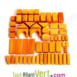 Jeu de cubes en bois multiformes 30 / 60 pi�ces