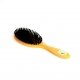 Brosse cheveux ovale plate en bois, poils naturel de sanglier