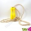 Corde � sauter, bois et jute, jaune