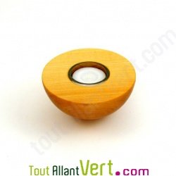 Bougeoir de table en bois, demi-cercle
