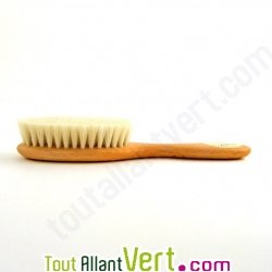 Brosse b�b� en soie naturelle de ch�vre et en bois