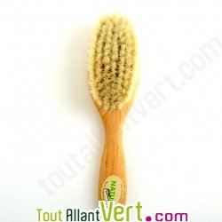 Brosse b�b� en soie naturelle de ch�vre et en bois