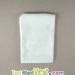 Gant visage microfibre blanc