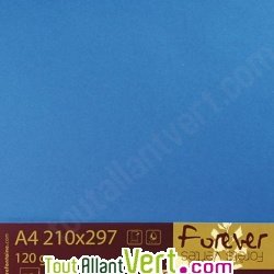 Papier couleur recycl�e A4 Forever Bleu France 160g