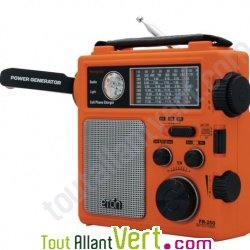Radio ETON � alimentation propre AM/FM/ondes courtes multifonctions FR250 Orange