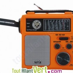 Radio ETON � alimentation propre AM/FM/ondes courtes multifonctions FR250 Orange