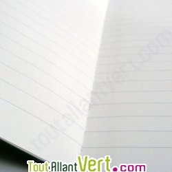 Cahier recycl� A5 renforc� lign� Vert 192 pages