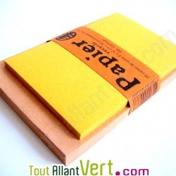 Enveloppes recycl�es rustiques brunes + cartes jaunes x20