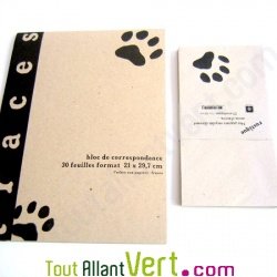 Bloc de correspondance rustique Empreinte recycl� A4