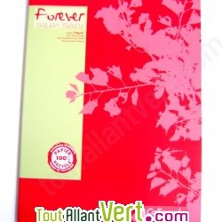 Cahier recycl� petits carreaux 24x32cm 96p Rouge Forever