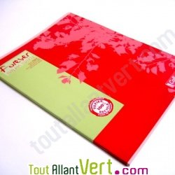 Cahier recycl� petits carreaux 24x32cm 96p Rouge Forever