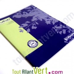 Cahier recycl� petits carreaux 24x32cm 96p Violet Forever