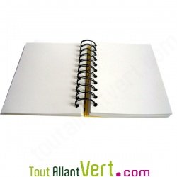 Bloc spirale uni recycl� 320p blanche ZapBook