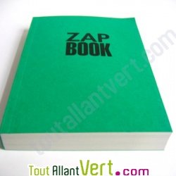 Bloc uni encoll� recycl� A6 80g 320 pages Vert s�rie ZapBook