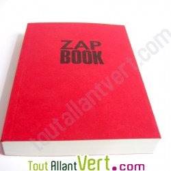 Bloc uni encoll� recycl� A6 80g 320 pages Rouge s�rie ZapBook