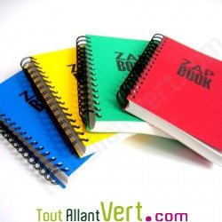 Bloc spirale uni recycl� A6 80g 320 pages Bleu ZapBook