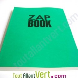 Bloc uni encoll� recycl� A4 80g 320 pages Vert s�rie ZapBook