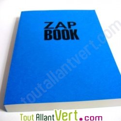 Bloc uni encoll� recycl� A5 80g 320 pages Bleu s�rie ZapBook