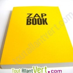 Bloc uni encoll� recycl� A5 80g 320 pages Jaune s�rie ZapBook
