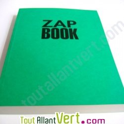 Bloc uni encoll� recycl� A5 80g 320 pages Vert s�rie ZapBook