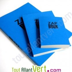 Bloc uni encoll� recycl� A5 80g 320 pages Bleu s�rie ZapBook