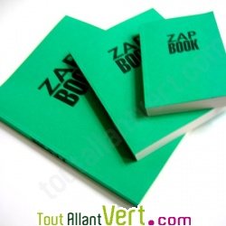 Bloc uni encoll� recycl� A4 80g 320 pages Vert s�rie ZapBook
