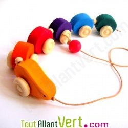 Famille oiseau � tirer, 37 cm