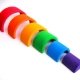Arc en ciel en bois empilable, 6 pi�ces, 17 cm