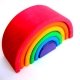 Arc en ciel bois naturel empilable, 6 pi�ces, 10.5 cm, Grimms, 
