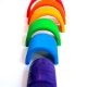 Arc en ciel bois naturel empilable, 6 pi�ces, 10.5 cm, Grimms, 