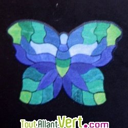Puzzle cr�atif Papillon Bleu magn�tique