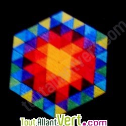 Puzzle cr�atif Mandala Triangle Arc-en-ciel magn�tique