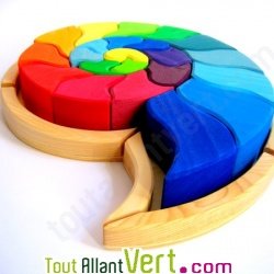 Puzzle ammonite g�ant arc-en-ciel 34x26cm, 4 ans+
