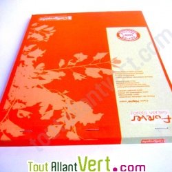 Bloc recycl� petits carreaux A4 200p Orange Forever