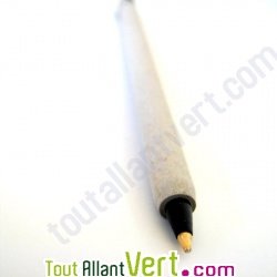 Stylo bille noir en papier recycl�, rechargeable