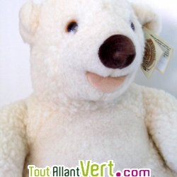 Ours polaire assis 28 cm