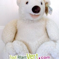 Ours polaire assis 28 cm