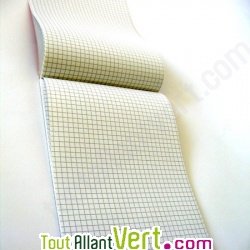 Bloc A5 quadrill� en papier recycl� Greenpeace 50 feuilles