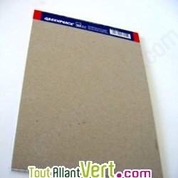 Bloc A5 quadrill� en papier recycl� Greenpeace 50 feuilles