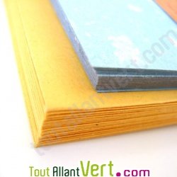 Enveloppes recycl�es rustiques jaune +cartes jaunes x20