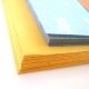 Enveloppes recycl�es rustiques jaune +cartes jaunes x20
