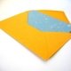 Enveloppes recycl�es rustiques jaune +cartes jaunes x20