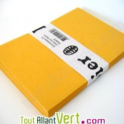 Enveloppes recycl�es rustiques Jaune, lot 25
