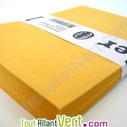 Enveloppes recycl�es rustiques Jaune, lot 25