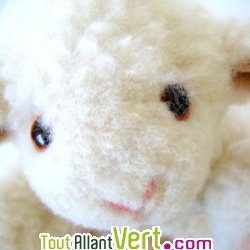 Agneau laine bouillotte 24 cm avec noyaux de cerises