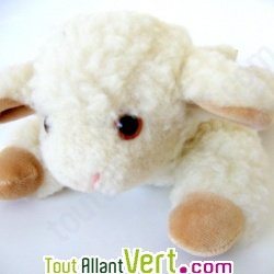 Agneau laine bouillotte 24 cm avec noyaux de cerises